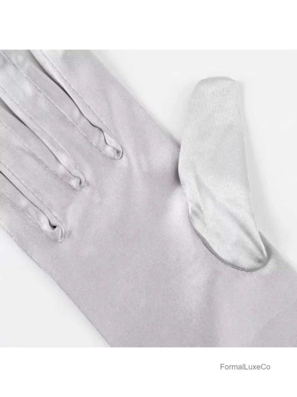 Women's Short Satin Gloves Wrist Length Opera Tea Party Gloves for Wedding